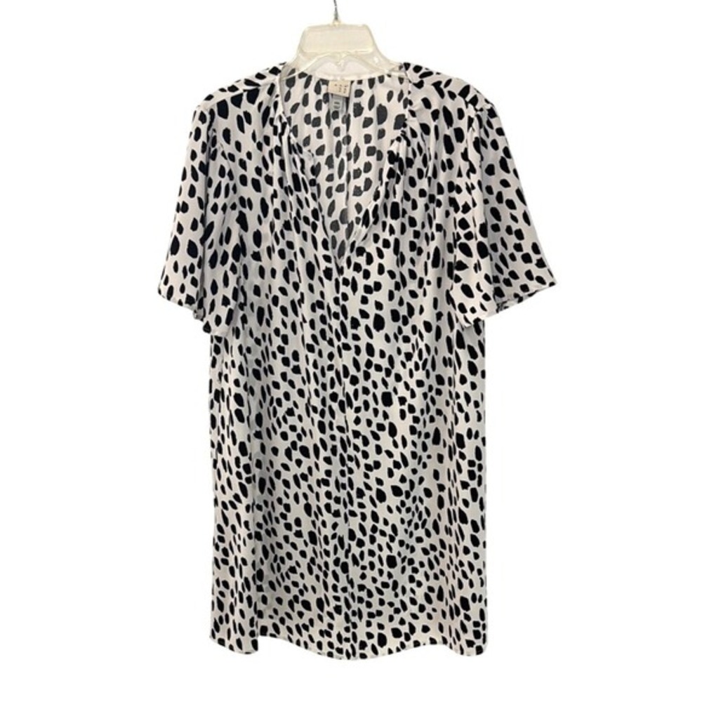 A New Day Dot Pattern V-Neck‎ Dress XXL Derby